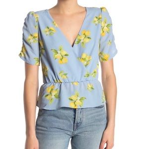 Socialite peplum lemon top